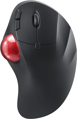 Nulea M507A Wireless Trackball Mouse, Ergonomic Comfort Design with Larger Thumb Trackball & Longer Palm Rest, 5 Adjustable DPI, for Windows, PC and Mac with Bluetooth and USB Capabilities