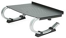 Mind Reader MONADJ-BLK Monitor Stand Riser, Adjustable Anti-Slip, Ventilated Rectangle Metal for Computer, Laptop, Monitor, Black