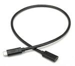 0.5M (20") OWC USB-C (USB 3.2 10GB/S) 100W PD Extension Cable (Males to Female) - Black