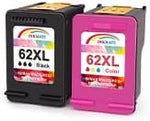 62XL Ink Cartridges Comba Pack Replacement for HP 62 HP 62 Ink 62XL Works with HP Envy 5540 5549 5640 5660 7640 7645 (2 Pack)