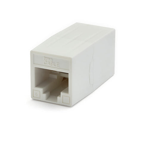 trueCABLE Cat6 Inline Coupler, Unshielded (UTP), PoE++ (4PPoE), UL Listed, ETL Verified, ANSI/TIA 568-2.D Cat 6 Performance Compliant, Female to Female RJ45 Couplers, White, 2 Pack