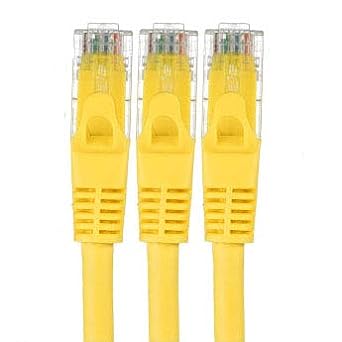 CCOFC Cat 6 Ethernet Patch Cable, RJ45 & 26AWG & UTP & 10Gigabit, LAN Network Patch Cord - 3 PCS -4.92ft UL - 1.5 Meters - Yellow