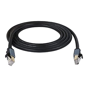 QIANRENON RJ45 Ethernet Cable Cat8 40Gbps 2000Mhz High-Speed Network Cable for Ethernet Switch/Router/Xbox 26AWGR 2m