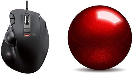 ELECOM Wired Thumb-Operated Trackball Mouse & RED Trackball Replacement (M-XT3URBK & M-B1RD)