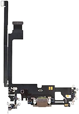 Charging Port Connector USB Flex Cable Module Replacement Compatible with iPhone 12 Pro Max 6.7 inch (Gold)