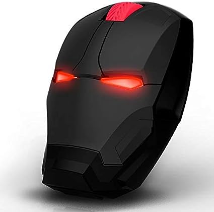 Iron Man Wireless Mouse 2.4G Full Size Wireless Optical Mice with Nano USB Receiver, 3 Adjustable DPI Levels, 3 Buttons for Notebook, PC, Laptop, Computer, MacBook (Black)