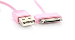 5 Pack of Pink 30-Pin USB Data Sync Charging Cable Charger Lead 1 Metre Extra Long for Apple iPhone 4 4S 3G 3GS Apple iPad 1st 2nd 3rd Gen iPod 5th Gen Classic Nano 1st 2nd 3rd 4th 5th 6th Gen Touch