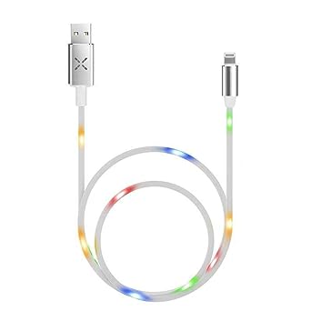 WSGP iPhone Compatible Charging Cable, Voice Control Light Up, 3.3ft Fast Charing High Speed Data Sync Transfer Cord, fit for iPhone 13/13 Pro Max 12 Pro Max 12 11 X XS XR iPad, AirPods Pro (White)