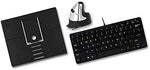 R-Go Tools Basic Ergonomic Travel Set - Ergonomic Keyboard (QWERTY (US)) Ergonomic Mouse, (Wired/Windows, Linux), Laptop Stand, Black