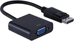 ATIVA DisplayPort to VGA Pigtail Adapter, 6", Black, 36543 Video Converter for Mixed Devices