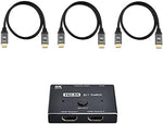 Cablecc 8K@60hz HDMI-Compatible 2.1 Switch & 3 Cables 2-IN-1-OUT Hub Support HDCP SST Extended 4K@60hz