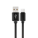 10 Feet Braided USB A USB Type C Fast Charging Data Sync Cable Black