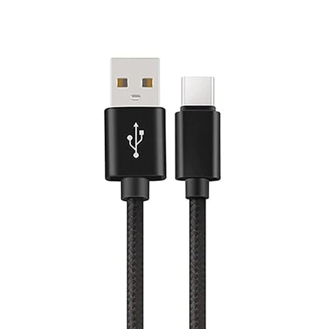 10 Feet Braided USB A USB Type C Fast Charging Data Sync Cable Black