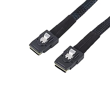 WLGQ SFF-8087 Mini SAS 36Pin Male to Male MiniSAS Server Hard Disk Raid Data Internal Cable 1M(3.3FT)