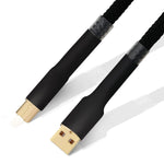 Monosaudio 4N 99.998% OFC Copper USB Cable,1.6ft Type A Male to Type B Male HiFi Data Transfer Cable,USB 2.0 Cables with Gold-Plated connectors for DAC USB Cable (0.5M)