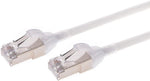 Monoprice Cat6A Ethernet Patch Cable - 15 Feet - White | Snagless, Double Shielded, Component Level, CM, 30AWG - SlimRun Series