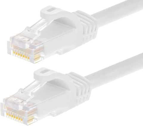 Monoprice Cat6 Ethernet Patch Cable - 2 Feet - White (12 Pack) Snagless RJ45, Stranded, 550MHz, UTP, Pure Bare Copper Wire, 24AWG - Flexboot Series