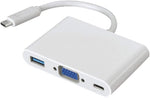 Micro Connectors USB-C to VGA Multiport Adapter - White (USB31-UCVGAU3)