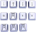 Suitable for Romer-G Switch Logitech G310 G413 G613 G810 K840 G910 Mechanical Keyboard Performance Game keycap Key (11 Keys) (Silver)