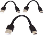 ChenYang CY USB 2.0 Type-A Male to Mini Micro USB Type-C Male Data Flat Slim FPC Cable for FPV & Disk & Phone 13cm 3Pcs/Set