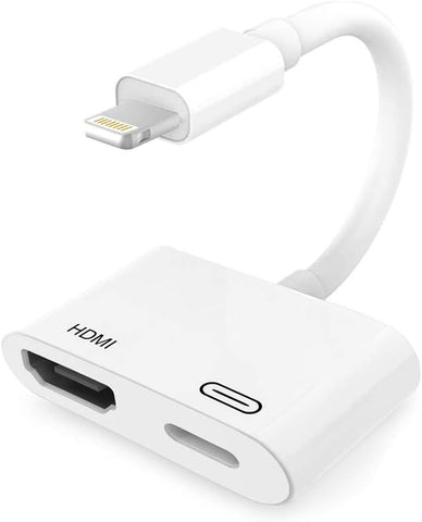 Lightning to HDMI Adapter, Apple MFi Certified 1080P Upgraded Digital AV Adapter Sync Screen Converter with Charger Cable for iPhone 12/11/XR/iPad on HDTV/Projector/Monitor, Support iOS 9.2-14+(White)