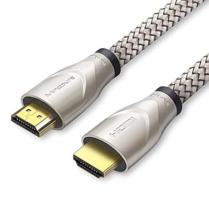 Mindpure Engineering-Level 8K HDMI Cable Ultra High-Speed 2.1 - 48Gbps with eARC, at 60Hz for Superior Video and Sound Quality Monitor, Smart TV, Xbox, PS5, Apple Gold