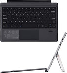 Keyboard Replacement Type Cover Trackpad Mouse for Microsoft Surface Pro 7/6 / 5/4 / 3 Ergonomic Portable Slim Wireless Bluetooth Rechargeable (Black)