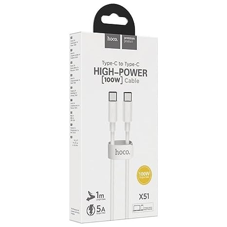 Hoco Cable Type-C to Type-C “X51 High-Power” 100W Charging Data sync