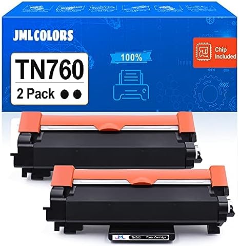 JMLCOLORS Compatible Brother TN760 Toner Replacement for High Yield TN-760 TN-730 TN760 TN730 Cartridges Work for DCP-L2550DW MFC-L2710DW HL-L2390DW HL-L2370DW MFC-L2750DW MFC-L2730DW Printer