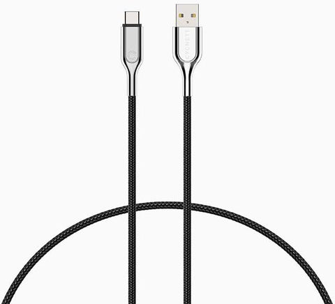 Cygnett Armoured 3.1 USB-C to USB-A (3AMP/60W) Cable 3.2 ft (1M) - Black (CY2679PCUSA)