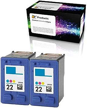 OCProducts Refilled Ink Cartridge Replacement for HP 22 for PSC 1410 Deskjet F4180 F2280 D2360 D1560 D2460 F380 Officejet 4315 Printers (2 Color)