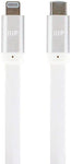 Monoprice Apple MFi Certified Flat Lightning to USB Type-C and Sync Cable - 6 Feet - White | Compatible with iPod, iPhone, iPad w/Lightning Connector