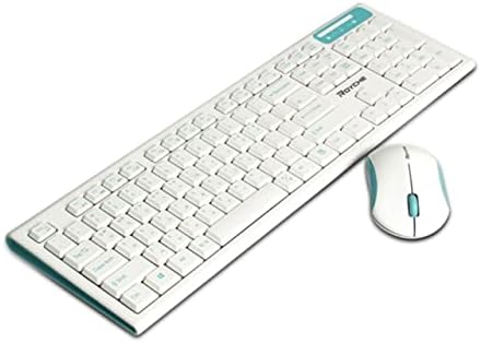 Royche Fancy Wireless Ultra Slim Keyboard and Rounding Fancy Mounse Kombos RX-3100 (White)