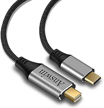 Answin USB C to Mini DisplayPort 6Ft 4K@60Hz Thunderbolt 3 to Mini Displayport Cable Compatible for MacBook Pro 2022-2016/ M1,MacBook Air, Surface Book 2,Galaxy S21/S22