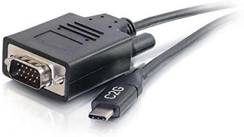 C2G USB Adapter, Video Adapter, USB C to VGA, Black, 9 Feet (2.74 Meters), Cables to Go 26892