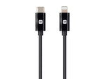 Monoprice Apple MFi Certified Lightning to USB Type-C and Sync Cable - 1.5 Feet - Black | Compatible with iPod, iPhone, iPad with Lightning Connector