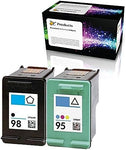 OCProducts Refilled Ink Cartridge Replacement for HP 98 and HP 95 for Officejet 150 100 H470 PhotoSmart D5160 C4180 2570 8030 8049 (1 Black 1 Color)