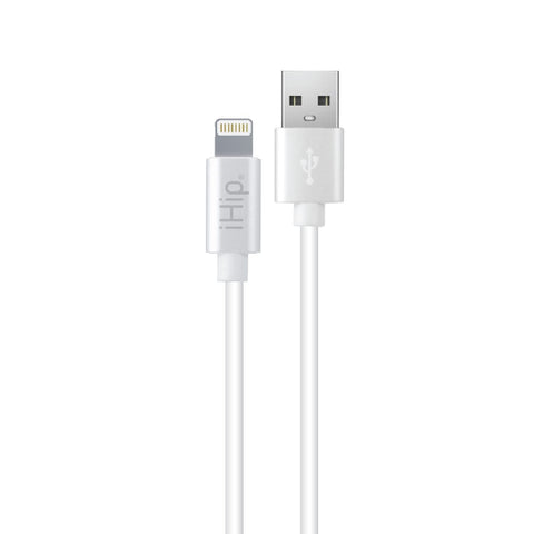 iHip 6ft PVC White Lightning Cable Rubber Finish Bend Test Certified - iPhone Charger Cable Durable USB Charging Cable Cord for iPhone/iPad/iPod