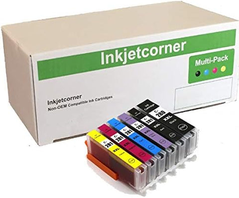 Inkjetcorner Compatible Ink Cartridge Replacement for PGI-280XXL CLI-281XXL PGI 280 XXL CLI 281 XXL for use with TS8320 TS8322 TS8222 TS9120 TS8120 TS8220 (6-Pack)