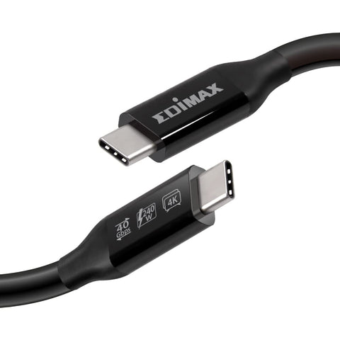 Edimax USB4 [Intel Certified] Thunderbolt 3 USB-C Cable, 3.3 Ft / 1 Meter, up to 40Gbps and 240W USB-PD, Ultra Durable, UC4-010TB V2