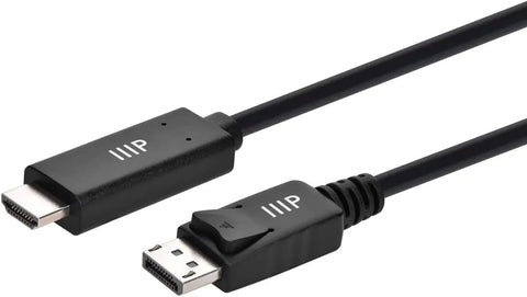 Monoprice DisplayPort 1.4 Cable to 8K HDMI - 10 Feet | 30AWG, 8K@60Hz, Up to 32.4Gbps Bandwidth, for Video Game Console, Gaming Monitor, Apple TV, or Laptop Computer