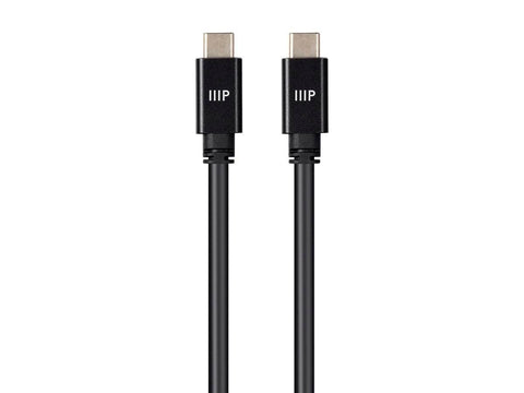 Monoprice USB C 3.2 Gen2 Cable - 1 Meter (3.3 Feet) - Black (5 Pack) 10Gbps, 5A, Type C, Ultra Compact, Compatible with Apple iPad/Xbox One / PS5 / Switch/Android and More