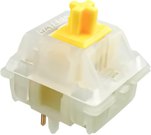 kutethy Gateron Switches Milky Yellow Mechanical Keyboard Yellow 5pins for All MX Mechanical Keyboard(36Pcs, Yellow)