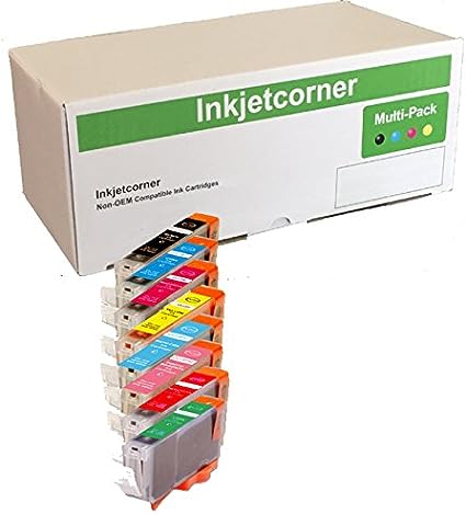 Inkjetcorner Compatible Ink Cartridges Replacement for CLI-8 for use with Pro9000 Mark II (8-Pack)