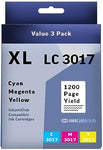 INKjetsclub Compatible LC 3017 / LC 3019 XL. High Yield Cartridges for Brother LC 3017 / LC 3019 Printer Ink. 3 Pack (Cyan, Magenta, Yellow)