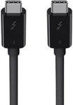 Belkin Thunderbolt 3 Cable (USB-C to USB-C) - USB C Cable For MacBook Air, Galaxy, Apple TV & More, Fast Charging Up To 100W, Made For USB-C, Thunderbolt 3 devices & 5K/Ultra HD - 2.6ft/0.8m - Black