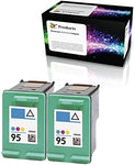 OCProducts Refilled Ink Cartridge Replacement for HP 95 for Officejet 150 100 H470 7410 7310 7210 Deskjet 460 PSC 1610 2355 (2 Color)