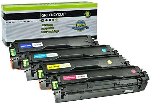 greencycle 4 Pack Compatible CLT-504S CLT-K504S CLT-C504S CLT-Y504S CLT-M504S Toner Cartridge Replacement for Samsung Xpress SL-C1810W C1860FW CLX-4195FN Printer - Black, Cyan, Yellow, Magenta