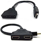 1080P HDMI Male to Dual HDMI Female 1 to 2 Way Splitter Cable Adapter Converter for HDTV Branded Master Cables