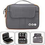 Acoki High Grade Nylon 2 Layers Travel Electronic Accessories Organizer Bag,Travel Gadget Carry Bag, Perfect Size Fit for iPad ?Grey?